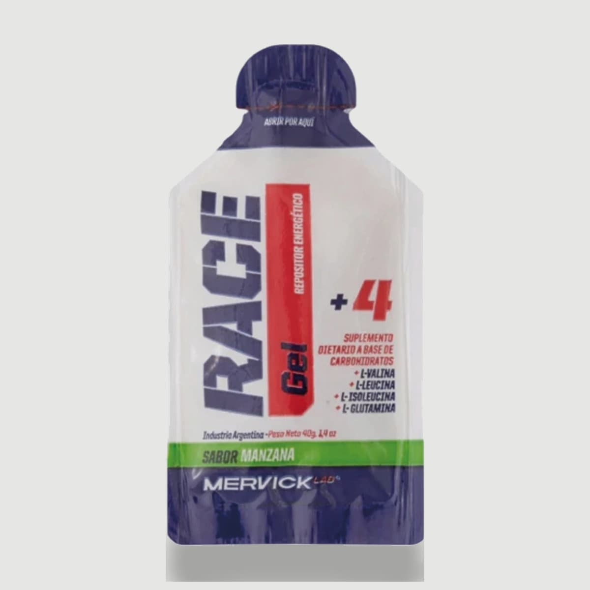 Gel RACE +4 · sobre
