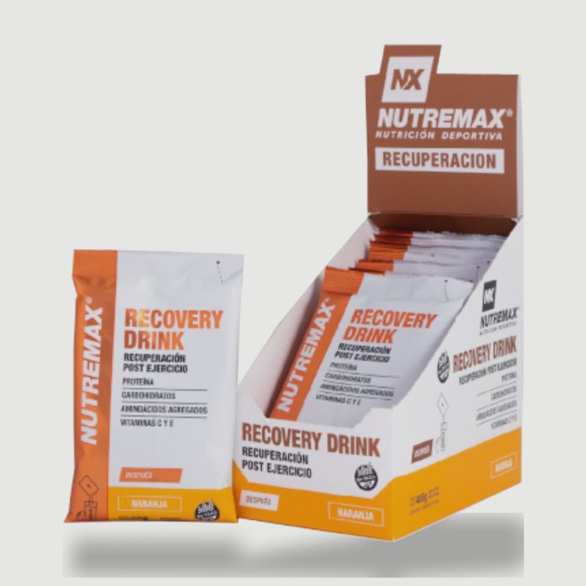 Recovery Drink · caja de 10 sobres
